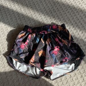 lululemon athletica Black Floral Athletic Shorts